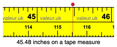 45.48 inches on a tape measure