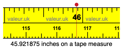 45.921875 inches on a tape measure