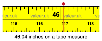 46.04 inches on a tape measure