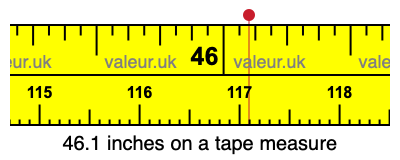 46.1 inches on a tape measure