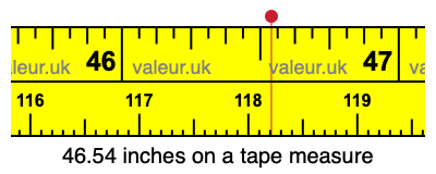46.54 inches on a tape measure