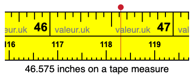 46.575 inches on a tape measure