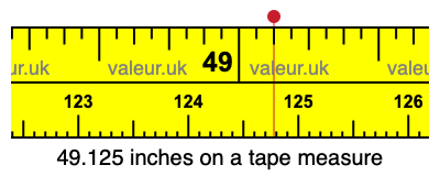 49.125 inches on a tape measure