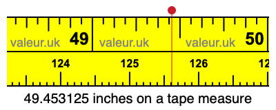 49.453125 inches on a tape measure