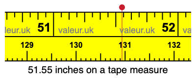 51.55 inches on a tape measure 51.55 inches on a tape measure