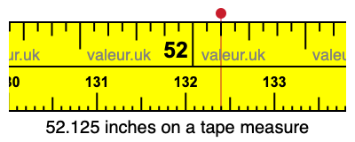 52.125 inches on a tape measure