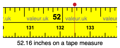 52.16 inches on a tape measure