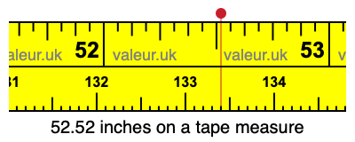 52.52 inches on a tape measure