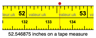 52.546875 inches on a tape measure