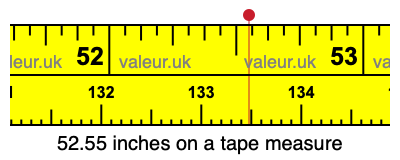 52.55 inches on a tape measure