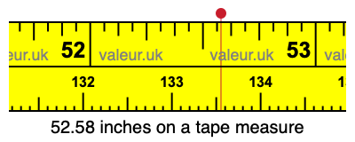 52.58 inches on a tape measure