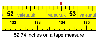 52.74 inches on a tape measure