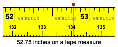 52.78 inches on a tape measure