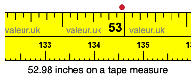 52.98 inches on a tape measure