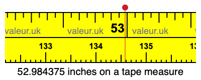 52.984375 inches on a tape measure