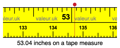 53.04 inches on a tape measure