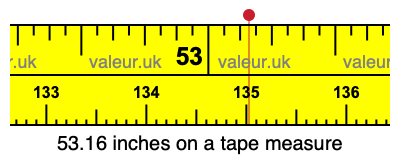 53.16 inches on a tape measure