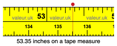 53.35 inches on a tape measure