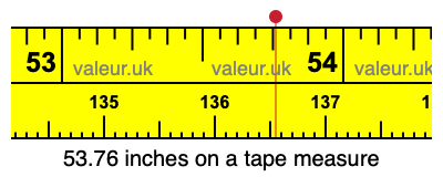 53.76 inches on a tape measure