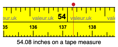 54.08 inches on a tape measure