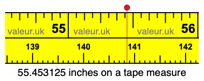 55.453125 inches on a tape measure