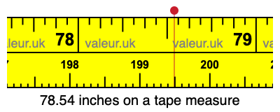 78.54 inches on a tape measure