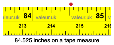 84.525 inches on a tape measure