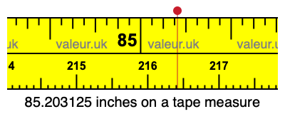 85.203125 inches on a tape measure