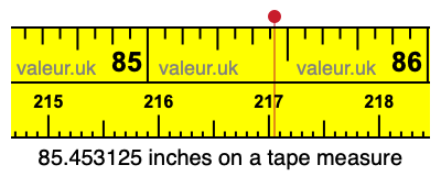 85.453125 inches on a tape measure