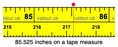 85.525 inches on a tape measure