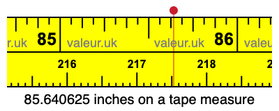85.640625 inches on a tape measure