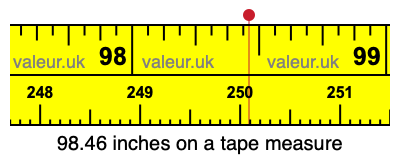 98.46 inches on a tape measure