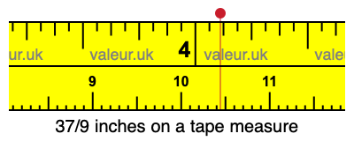 37/9 inches on a tape measure