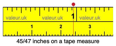 45/47 inches on a tape measure