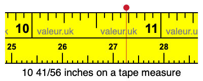 10 41/56 inches on a tape measure