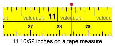 11 10/52 inches on a tape measure