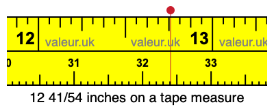 12 41/54 inches on a tape measure