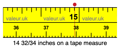 14 32/34 inches on a tape measure