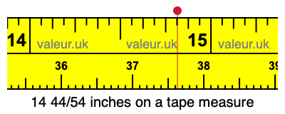 14 44/54 inches on a tape measure