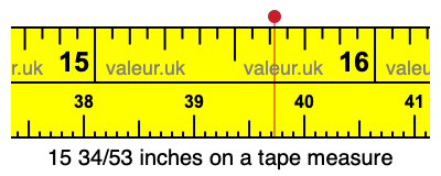 15 34/53 inches on a tape measure