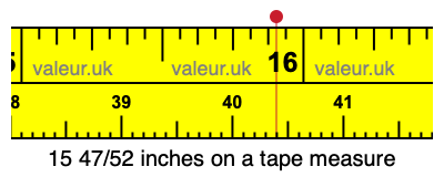 15 47/52 inches on a tape measure