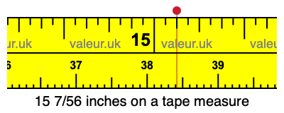 15 7/56 inches on a tape measure