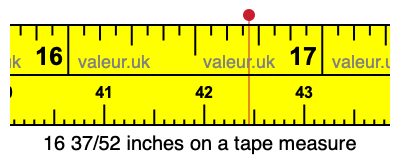 16 37/52 inches on a tape measure