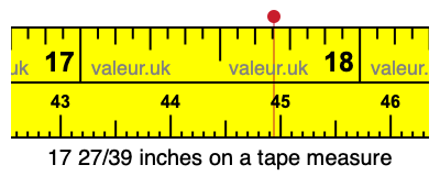 17 27/39 inches on a tape measure