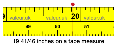 19 41/46 inches on a tape measure