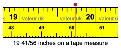 19 41/56 inches on a tape measure