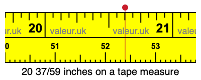 20 37/59 inches on a tape measure