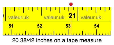 20 38/42 inches on a tape measure