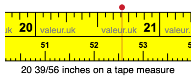 20 39/56 inches on a tape measure