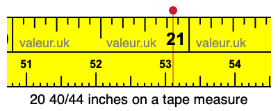 20 40/44 inches on a tape measure